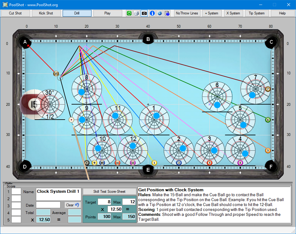 PoolShot Clock System Drill 1